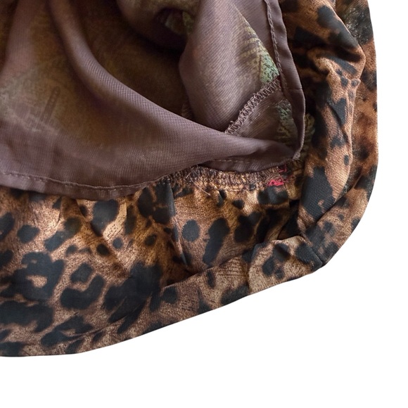 Double D Ranch Western Print Dress Beaded Embellished Boho Cowgirl XL Leopard - Picture 9 of 15